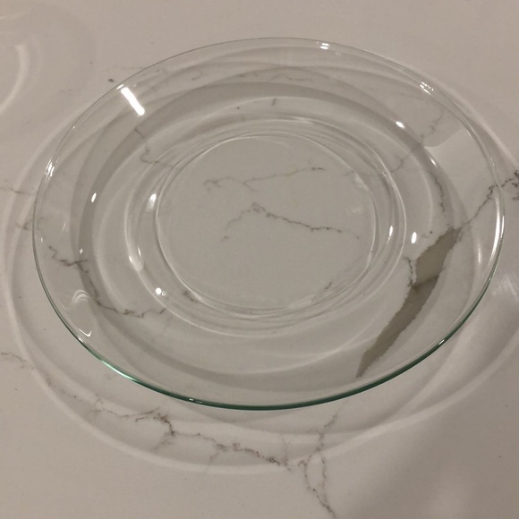 Vintage 1970s Boda Nova Sweden Clear delicate Glass Cup & Saucer Set hot or cold - Picture 3 of 8